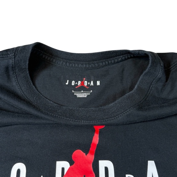 NWT Nike Air Jordan Dri-FIT Boy's Large Black Short Sleeve T-shirt 95C290 - Picture 2 of 3